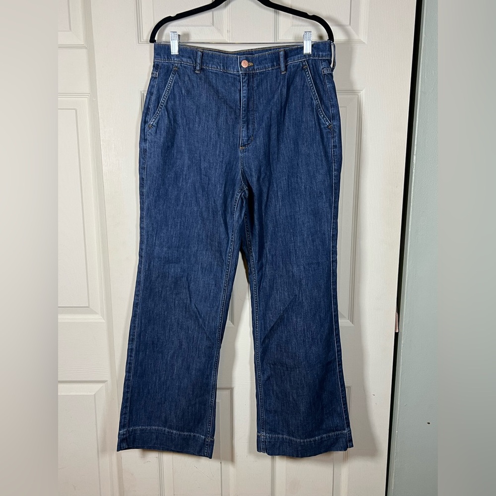 J.Crew Wide Leg Cropped Jeans - Picture 1 of 4